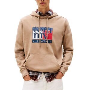 Tommy Hilfiger Jeans Beige Recycled Cotton Men's Hoodie